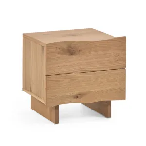 Rasha bedside table with oak veneer with natural finish 49 x 45 cm. by Kave Home, a Bedside Tables for sale on Style Sourcebook