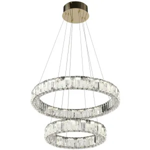 Telbix Rias 2 Tier Pendant Light Gold by Telbix, a Pendant Lighting for sale on Style Sourcebook