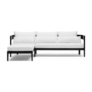 Avoca Outdoor Sofa Black & White Left Chaise by Horgans, a Outdoor Sofas for sale on Style Sourcebook