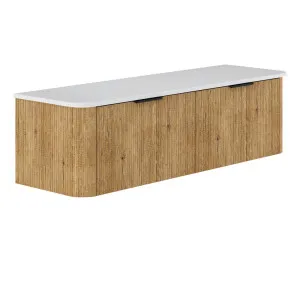 Minka Curved Scandi Oak 1500 Wall Hung Cabinet by Fienza, a Vanities for sale on Style Sourcebook