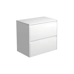 Amato Satin White 750 Wall-Hung Cabinet, Satin White Panels by Fienza, a Vanities for sale on Style Sourcebook