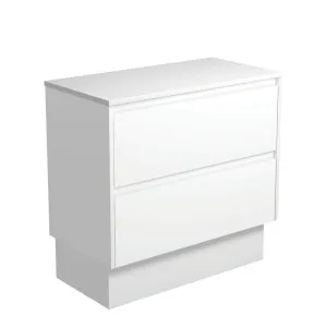 Amato Satin White 900 Cabinet on Kickboard, Satin White Panels by Fienza, a Vanities for sale on Style Sourcebook