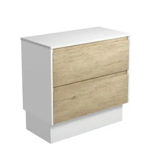 Amato Scandi Oak 900 Cabinet on Kickboard, Satin White Panels by Fienza, a Vanities for sale on Style Sourcebook