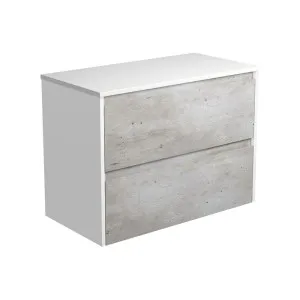 Amato Industrial 900 Wall-Hung Cabinet, Satin White Panels by Fienza, a Vanities for sale on Style Sourcebook