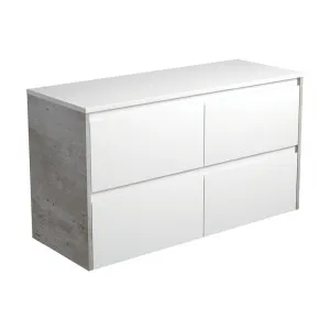 Amato Satin White 1200 Wall-Hung Cabinet, Industrial Panels by Fienza, a Vanities for sale on Style Sourcebook