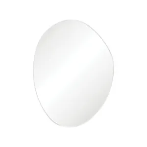 Pebble Matte White Asymmetrical Framed Mirror, 900 x 1200mm by Fienza, a Vanity Mirrors for sale on Style Sourcebook