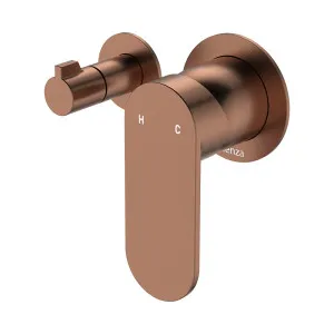 Empire Slim Wall Diverter Mixer, Small Round Plates, Horizontal, Brushed Copper by Fienza, a Shower Heads & Mixers for sale on Style Sourcebook