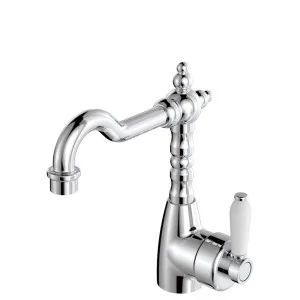 Eleanor Shepherds Crook Basin Mixer, Chrome / Ceramic by Fienza, a Bathroom Taps & Mixers for sale on Style Sourcebook