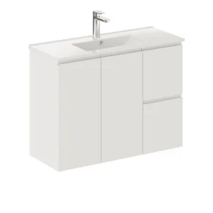 Siska Slim 900 Wall-Hung Vanity, Right Drawers by Fienza, a Vanities for sale on Style Sourcebook