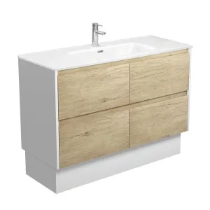 Joli Amato 1200 Scandi Oak Vanity On Kick, Satin White Panels by Fienza, a Vanities for sale on Style Sourcebook