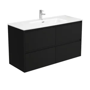 Joli Amato 1200 Satin Black Wall-Hung Vanity by Fienza, a Vanities for sale on Style Sourcebook