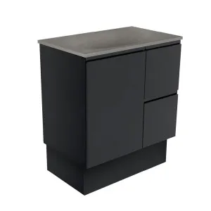 Satori Fingerpull 750 Satin Black Vanity On Kick by Fienza, a Vanities for sale on Style Sourcebook