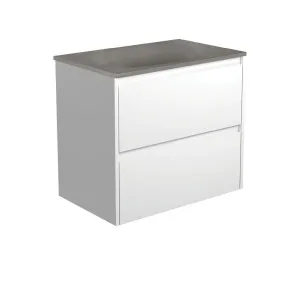 Satori Amato 750 Satin White Wall-Hung Vanity, Satin White Panels by Fienza, a Vanities for sale on Style Sourcebook