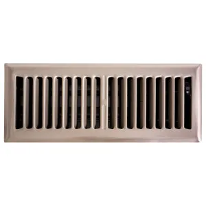 Pressed Steel Floor Register Vent 5 w Damper, Brushed Nickel by Schots Home Emporium, a Air Conditioners for sale on Style Sourcebook