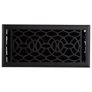 Pressed Steel Floor Register Vent 8B w Damper, Matt Black by Schots Home Emporium, a Air Conditioners for sale on Style Sourcebook