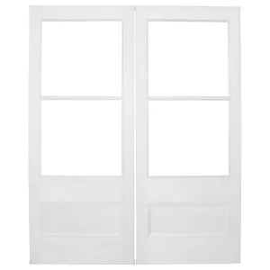 Pair of 82cm Internal Glazed French Doors, White Primed &amp; Clear Glass by Schots Home Emporium, a Internal Doors for sale on Style Sourcebook