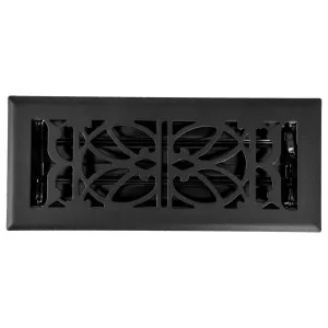 Pressed Steel Floor Register Vent 11 w Damper, Matt Black by Schots Home Emporium, a Air Conditioners for sale on Style Sourcebook