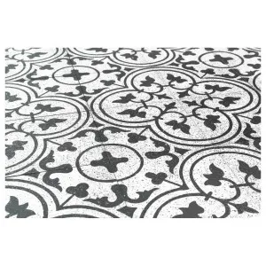 Ella 20x20 Terrazzo Encaustic Tile, White &amp; Black by Schots Home Emporium, a Encaustic Tiles for sale on Style Sourcebook