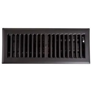 Pressed Steel Floor Register Vent 5 w Damper, Matt Black by Schots Home Emporium, a Air Conditioners for sale on Style Sourcebook