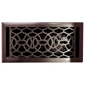 Pressed Steel Floor Register Vent 8B w Damper, Rubbed Bronze by Schots Home Emporium, a Air Conditioners for sale on Style Sourcebook