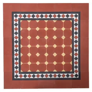 Sorell 20x20x1.6cm Encaustic Border Tile, Multi Coloured by Schots Home Emporium, a Encaustic Tiles for sale on Style Sourcebook