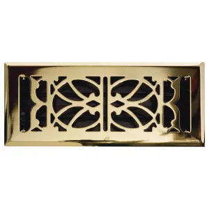 Pressed Steel Floor Register Vent 11 w Damper, Brass by Schots Home Emporium, a Air Conditioners for sale on Style Sourcebook