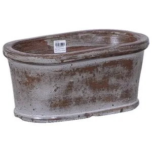 Castel Pot 44cm Antique Brown by Schots Home Emporium, a Baskets, Pots & Window Boxes for sale on Style Sourcebook