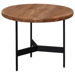 Rangeview 52cm Reclaimed Pine Round Side Table, Natural by Schots Home Emporium, a Side Table for sale on Style Sourcebook