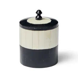 Black & White Box Tall Round Sample by Horgans, a Decorative Boxes for sale on Style Sourcebook