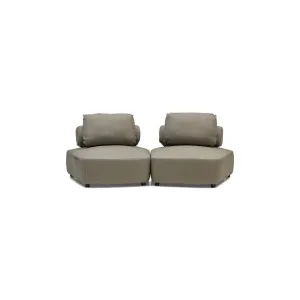 Dune Outdoor Modular Sofa Taupe 2 Seat by Horgans, a Outdoor Sofas for sale on Style Sourcebook