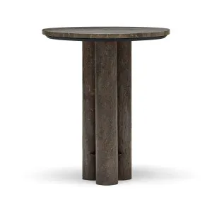 Indu Travertine Side Table by Horgans, a Side Table for sale on Style Sourcebook