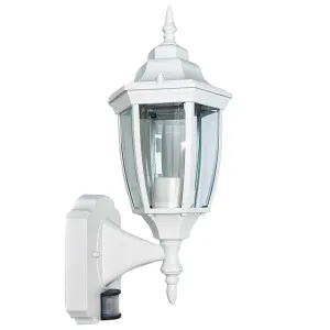 Oriel Lighting Highgate Upward Outdoor Wall Light with Sensor White by Oriel Lighting, a Outdoor Lighting for sale on Style Sourcebook