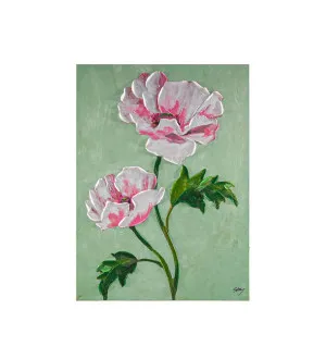 Poppy Flower Enhanced Wall Art Canvas Print 95cm x 70cm by Luxe Mirrors, a Artwork & Wall Decor for sale on Style Sourcebook
