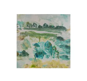 Calm Oasis Series II Enhanced Canvas Wall Art Print 100cm x 100cm by Luxe Mirrors, a Artwork & Wall Decor for sale on Style Sourcebook