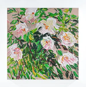Hand-Painted Blooms Wall Art Canvas 85cm x 85cm by Luxe Mirrors, a Artwork & Wall Decor for sale on Style Sourcebook