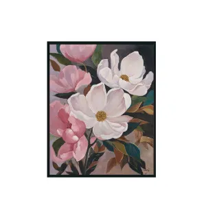 Hand-Painted Magnolia Bloom Wall Art Canvas 80cm x 100cm by Luxe Mirrors, a Artwork & Wall Decor for sale on Style Sourcebook