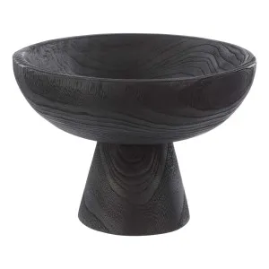 Picton Footed Bowl 30x21cm in Black by OZ Design, a Decorative Plates & Bowls for sale on Style Sourcebook