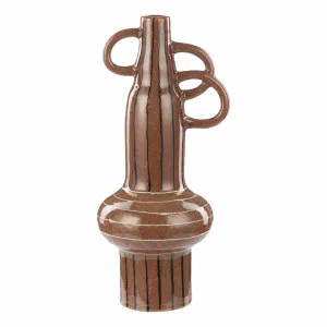 Kos Vase 21x18.5cm in Dark Brown by OZ Design, a Vases & Jars for sale on Style Sourcebook