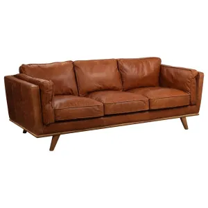 Laguna 3 Seater Leather Sofa, Vintage Saddle by Schots Home Emporium, a Sofas for sale on Style Sourcebook