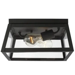 Founders Outdoor Flush Mount by Visual Comfort Generation Black by Visual Comfort & Co - Generation Lighting, a Outdoor Lighting for sale on Style Sourcebook