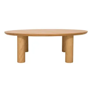 Jacob Round Coffee Table 90cm in Oak Clear Lacquer by OZ Design, a Coffee Table for sale on Style Sourcebook
