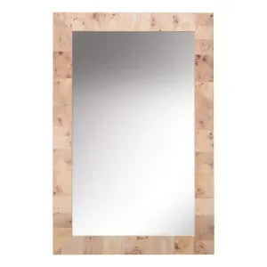 Plaza Wall Mirror 60 x 90cm in Apsen Burl by OZ Design, a Mirrors for sale on Style Sourcebook