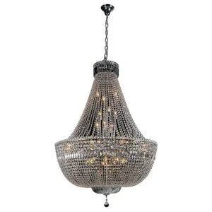 Classique 18Lt Basket Chandelier, Chrome by Lighting Inspirations, a Chandeliers for sale on Style Sourcebook