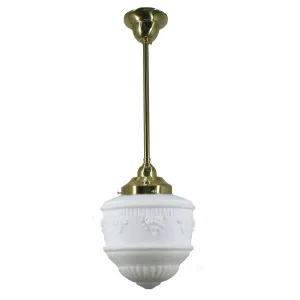 Standard ½&quot;x½m Rod Set w/8&quot; Senator Opal Matt, PB by null, a Lighting for sale on Style Sourcebook
