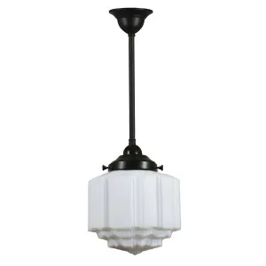 Standard .75 inch x .5m Rod Set with 8 inch St Kilda Opal Matte Patina by null, a Lighting for sale on Style Sourcebook