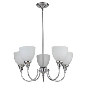 Benson Upwards 5 Light Pendant, Chrome by null, a Lighting for sale on Style Sourcebook