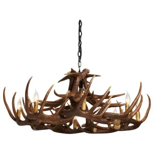 Halle 8 Light Resin Antler Chandelier, Natural by Schots Home Emporium, a Chandeliers for sale on Style Sourcebook