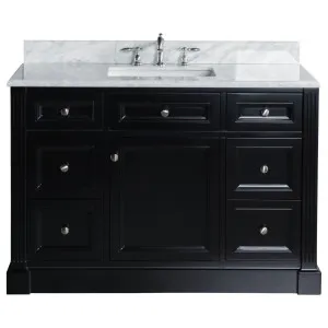 OC Classique 1250mm Marble Top Single Black Freestanding Vanity by null, a Vanities for sale on Style Sourcebook