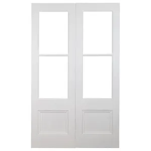 Pair of 72cm Tall Internal Glaze French Door, White Primed &amp; Clear Glass by Schots Home Emporium, a Internal Doors for sale on Style Sourcebook