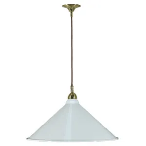 39cm Edwardian Cloth Cord Suspension in White, PB by null, a Lighting for sale on Style Sourcebook